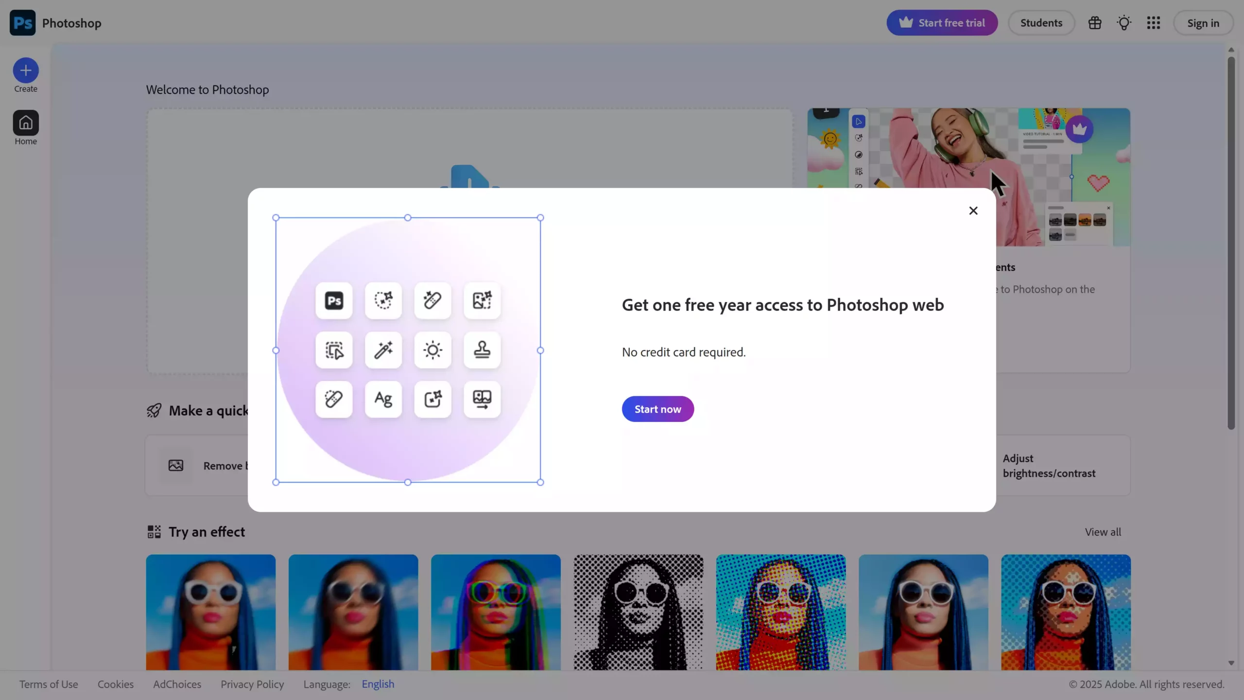 【限免】免费领取 Adobe Photoshop 授权 1 年网页版!(免信用卡) 【限免】免费领取 Adobe Photoshop 授权 1 年网页版!(免信用卡)